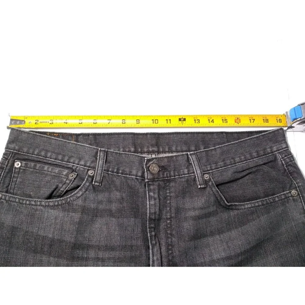 Levis 505  Black/Gray Denim Jeans Red Tab Sz 38x32 - Picture 4 of 6